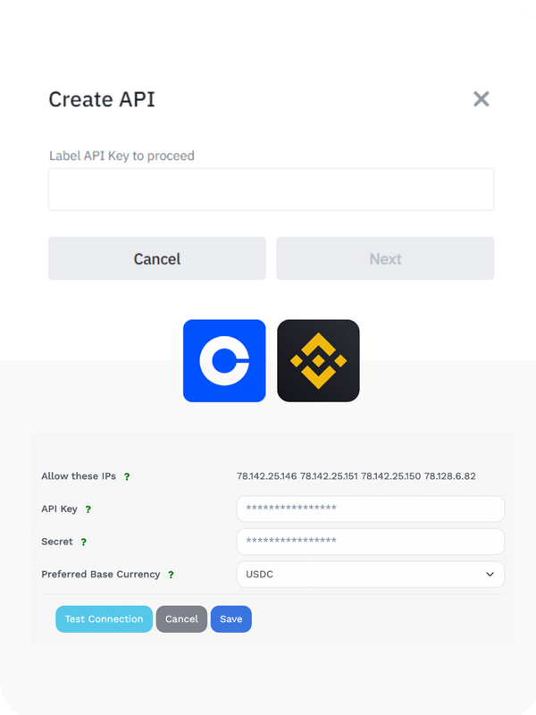 link your exchange account